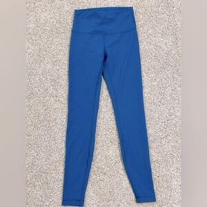 Lululemon Wonder Train 28” leggings sea blue color Size 6